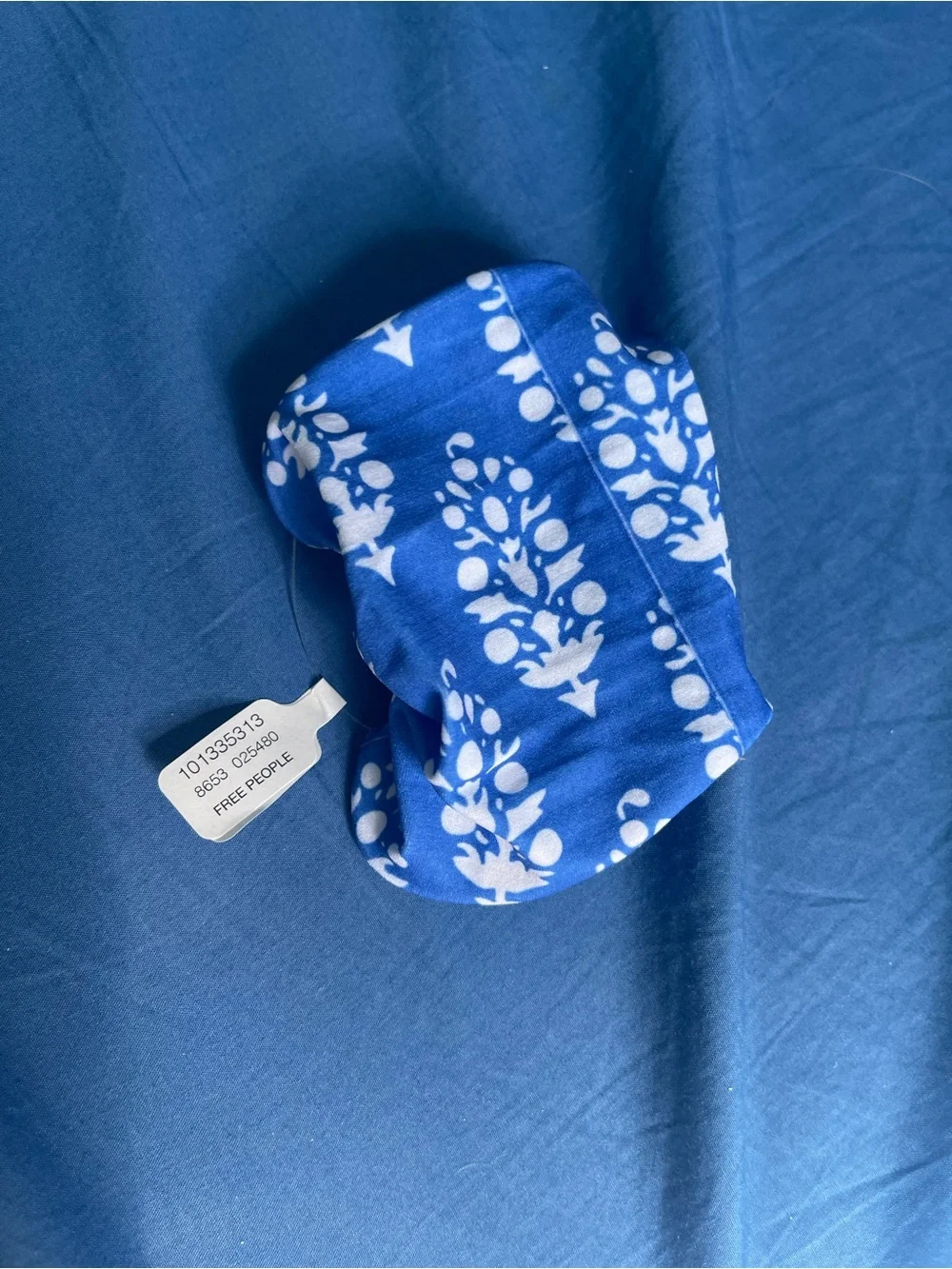 FP Movement by Free People Rumble Hair Tie blue small logos NWT